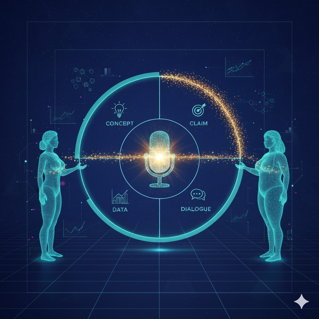 A stylized image of a microphone representing the Burstcast webinar format